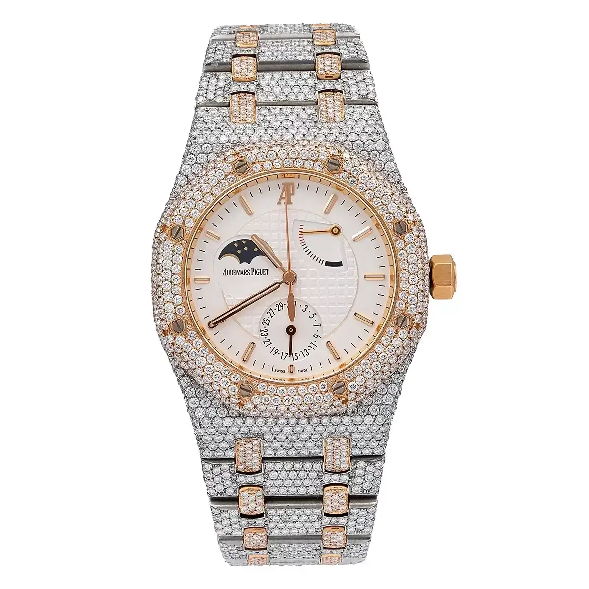 39mm AP Royal Oak Men’s Diamond Watch Rose Gold 25168sr 22.75ct - image 1
