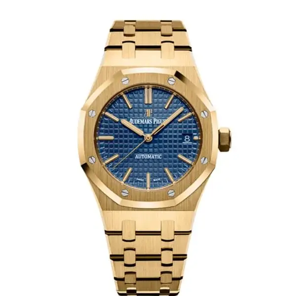 AP Royal Oak Selfwinding, Blue dial, 37mm, Yellow gold, 15450BA.OO.1256BA.02 - image 1