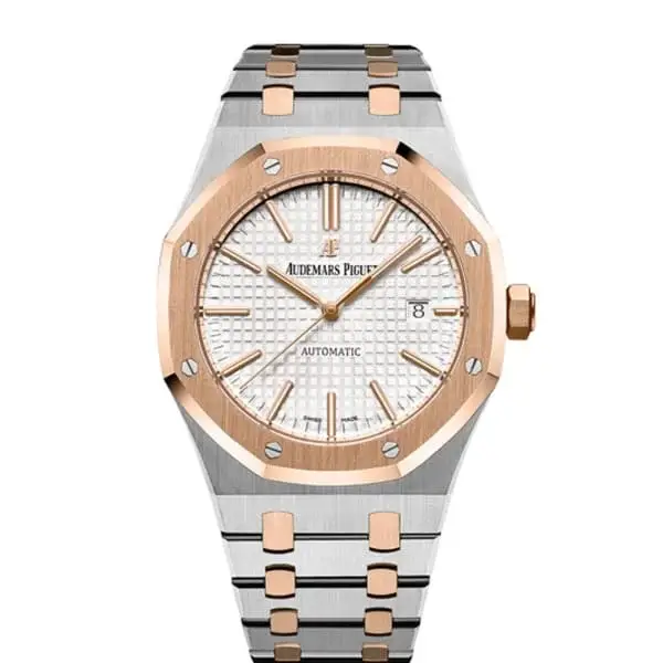 AP Royal Oak Selfwinding Silver dial, 41mm, Steel and 18k Rose gold, - image 2