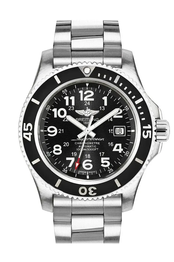 BRE Superocean II 44 Black Dial Steel Men’s Watch A17392D7 B1A1 - image 1