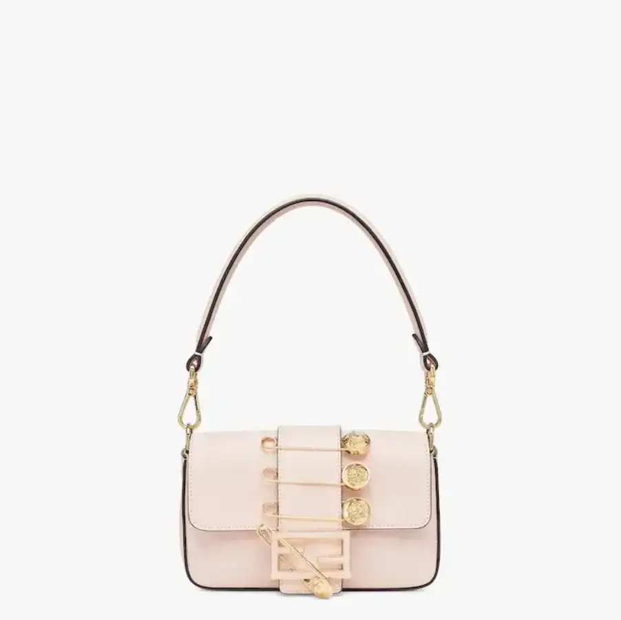 Brooch mini baguette :C Fendace Pink leather bag - image 1