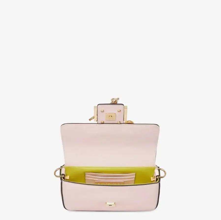 Brooch mini baguette :C Fendace Pink leather bag - image 2