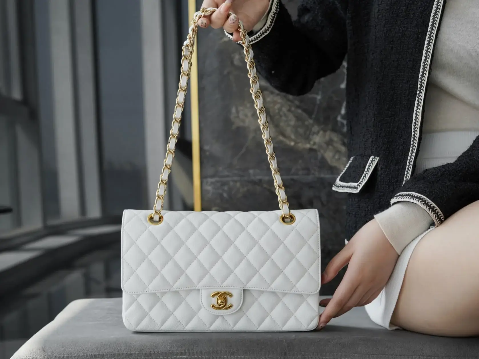 CC CF25 Classic flap bag Caviar leather - image 1