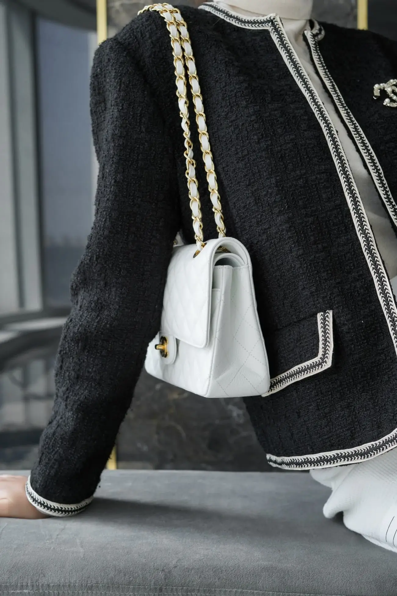 CC CF25 Classic flap bag Caviar leather - image 4