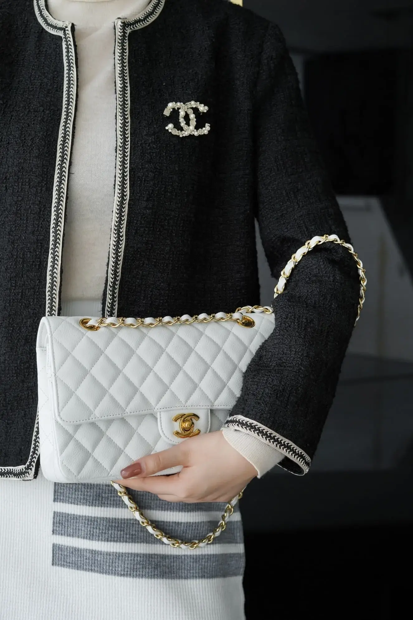 CC CF25 Classic flap bag Caviar leather - image 6