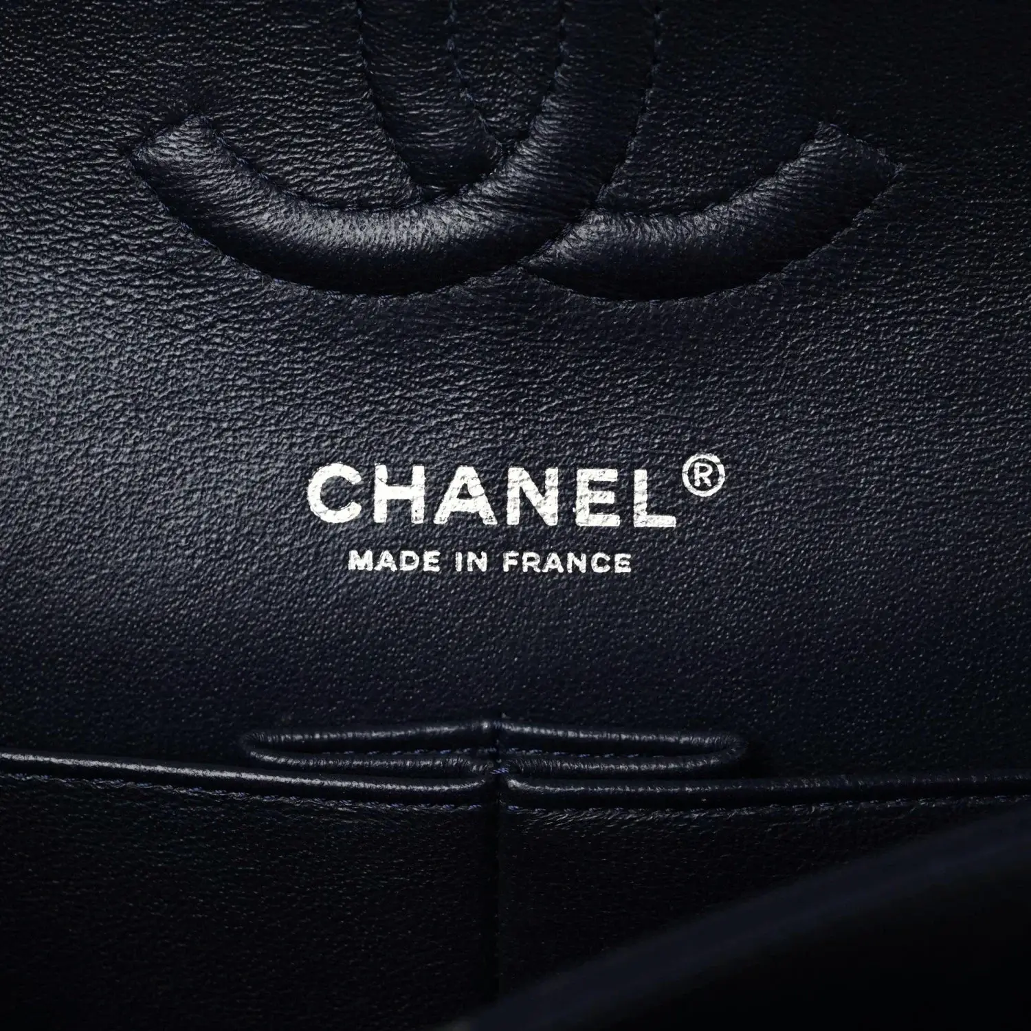 CC CN34 Lambskin Quilted Medium Double Flap in Navy - image 2