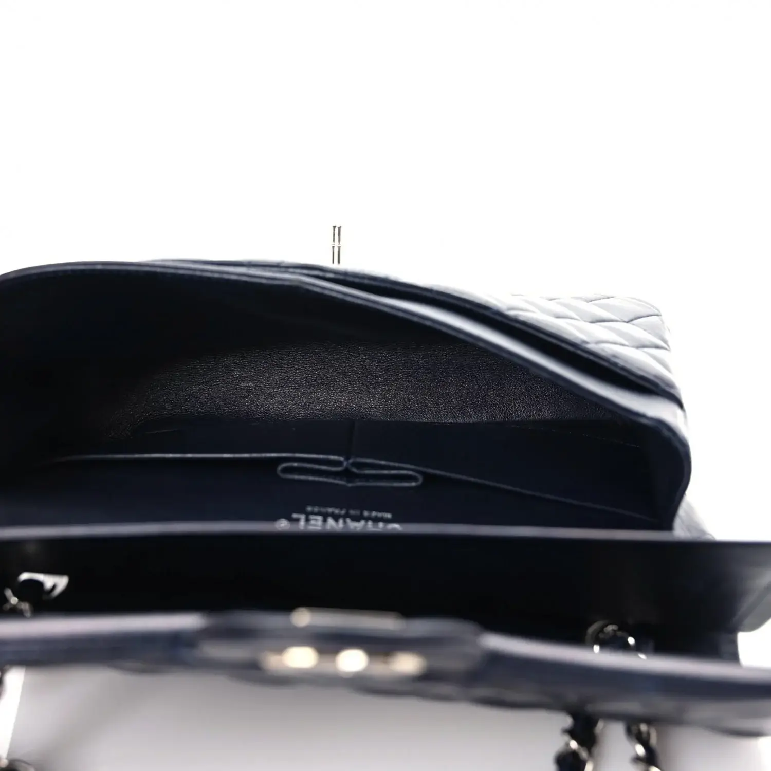 CC CN34 Lambskin Quilted Medium Double Flap in Navy - image 3