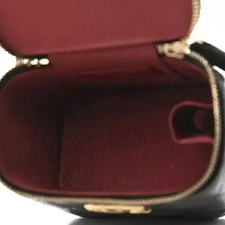 CC Calfskin Quilted Mini Perfect Fit Vanity Case With Chain Black - image 3