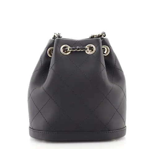 CC Drawstring Bucket Bag Quilted Calfskin Mini - image 2