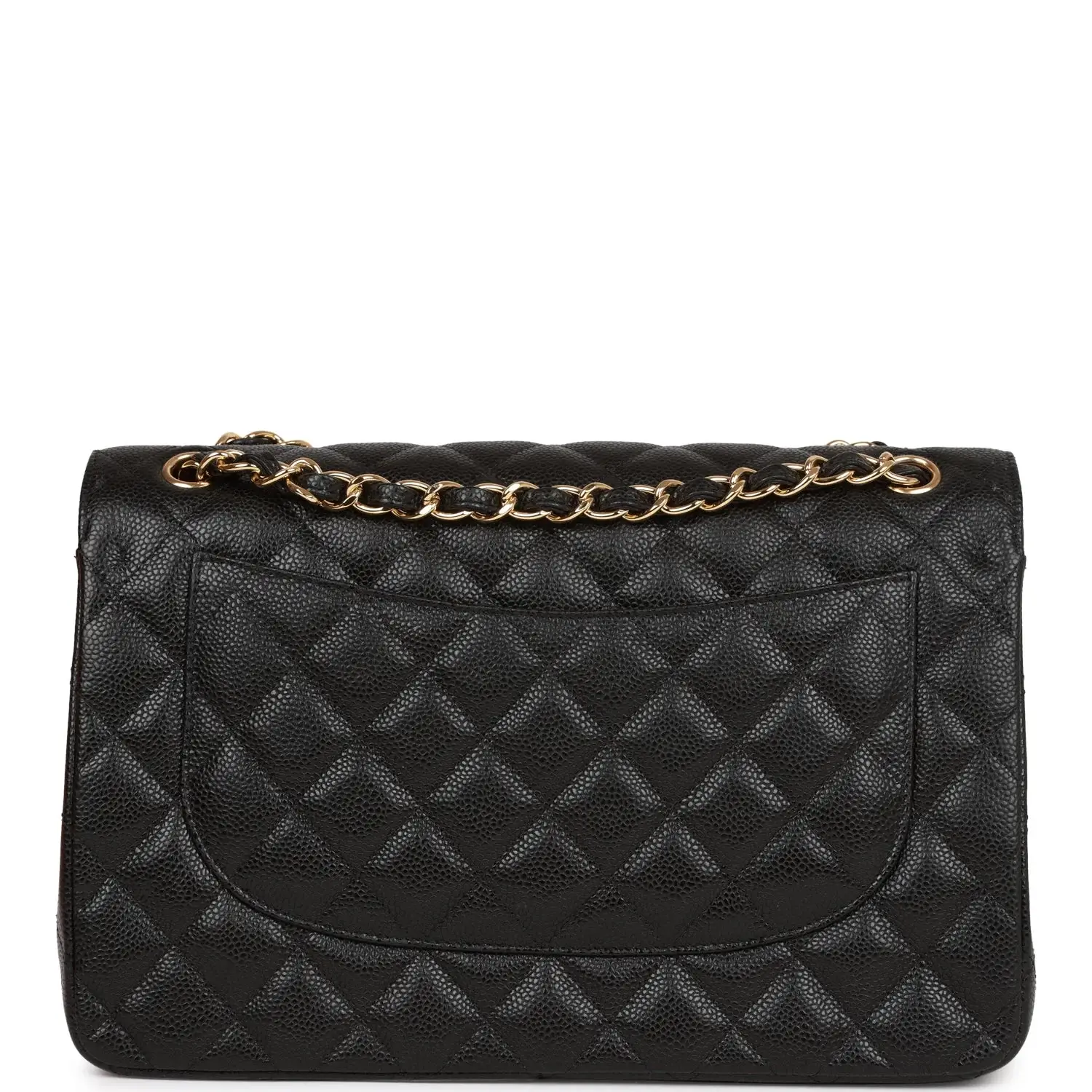 CC Jumbo Classic Double Flap Bag Black Caviar Gold Hardware - image 8