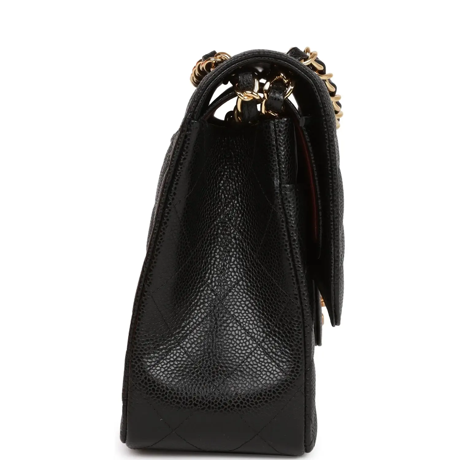 CC Jumbo Classic Double Flap Bag Black Caviar Gold Hardware - image 3