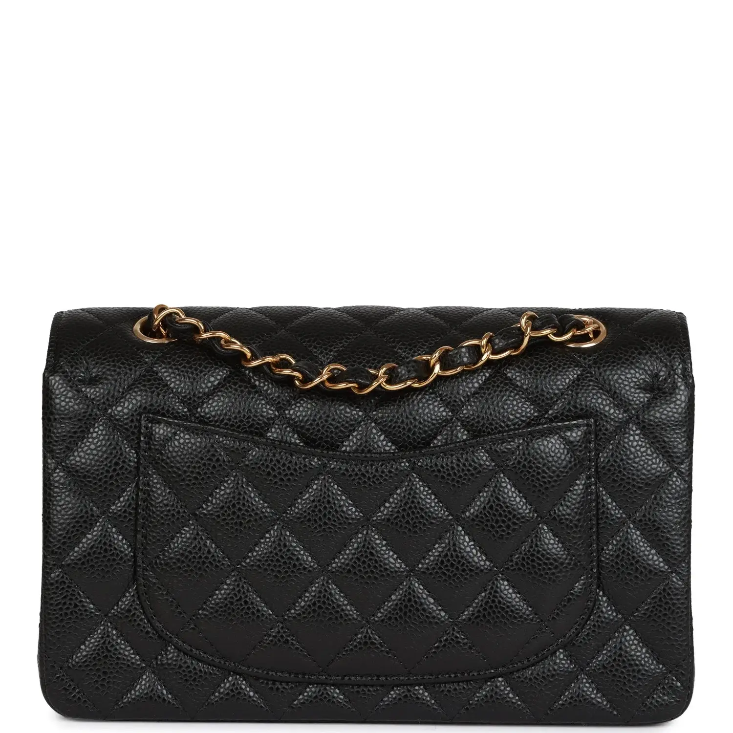CC Small Classic Double Flap Black Caviar Gold Hardware - image 2