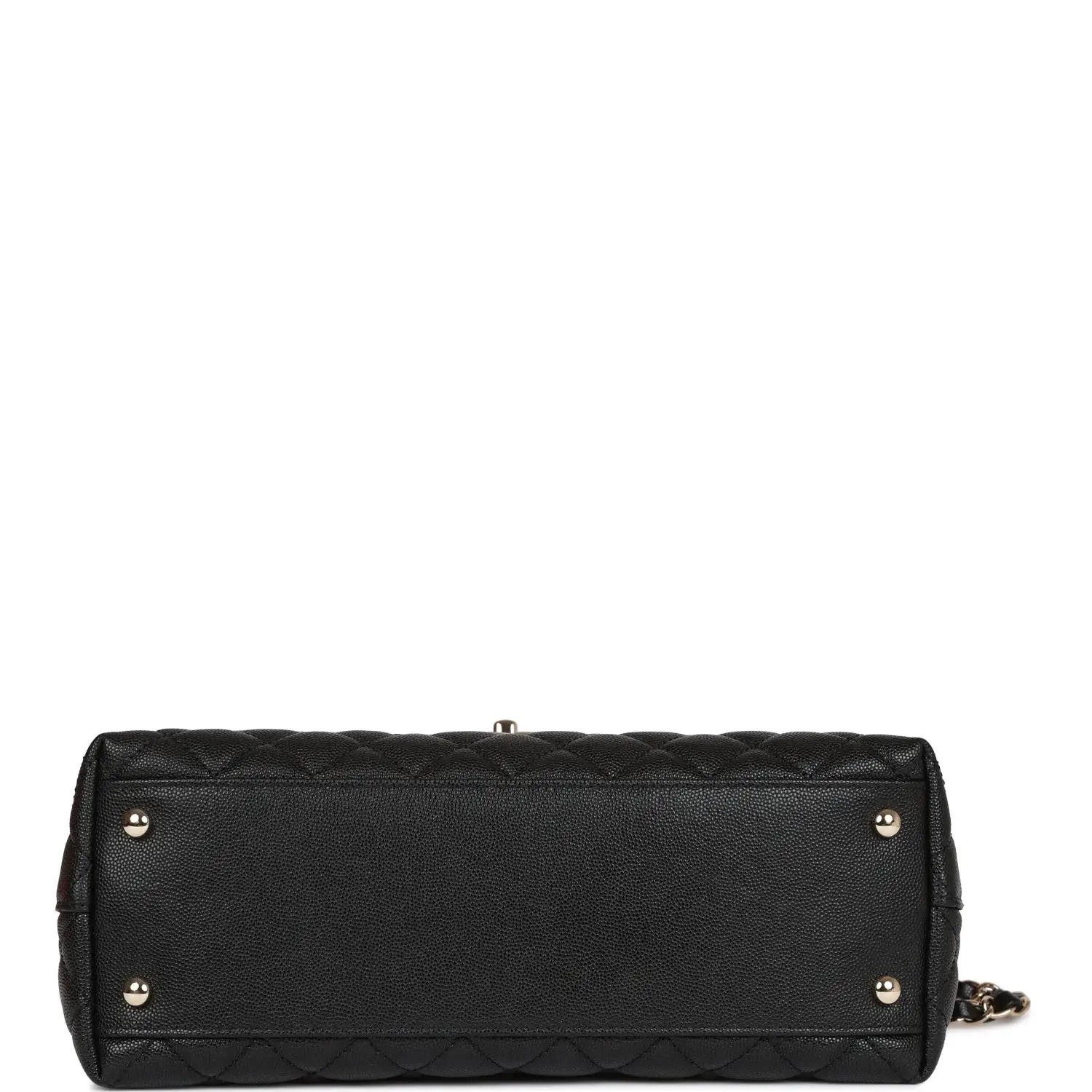 CC Small Coco Handle Flap Bag Black Caviar Light Gold Hardware - image 7