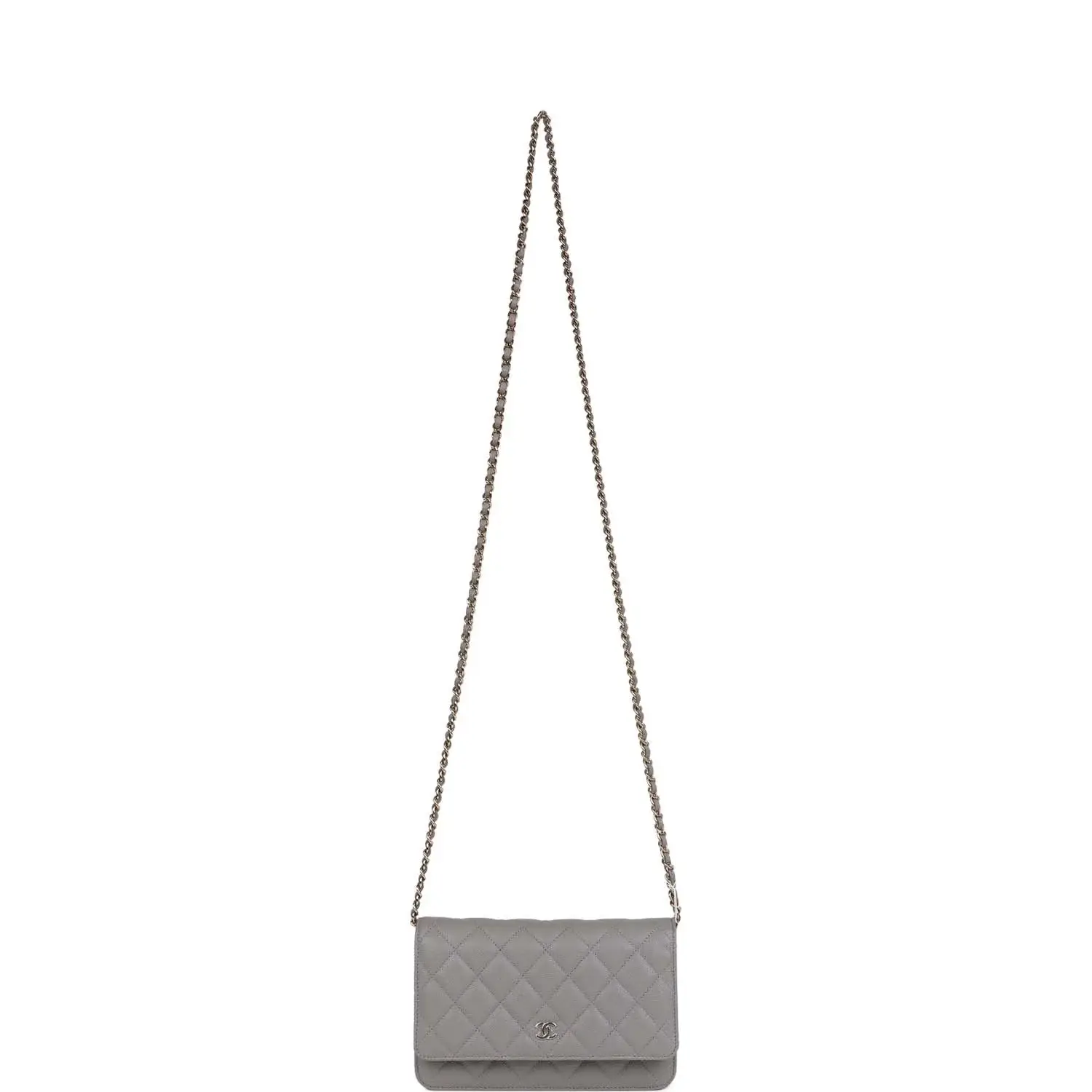 CC Wallet on Chain WOC Grey Caviar Light Gold Hardware - image 4