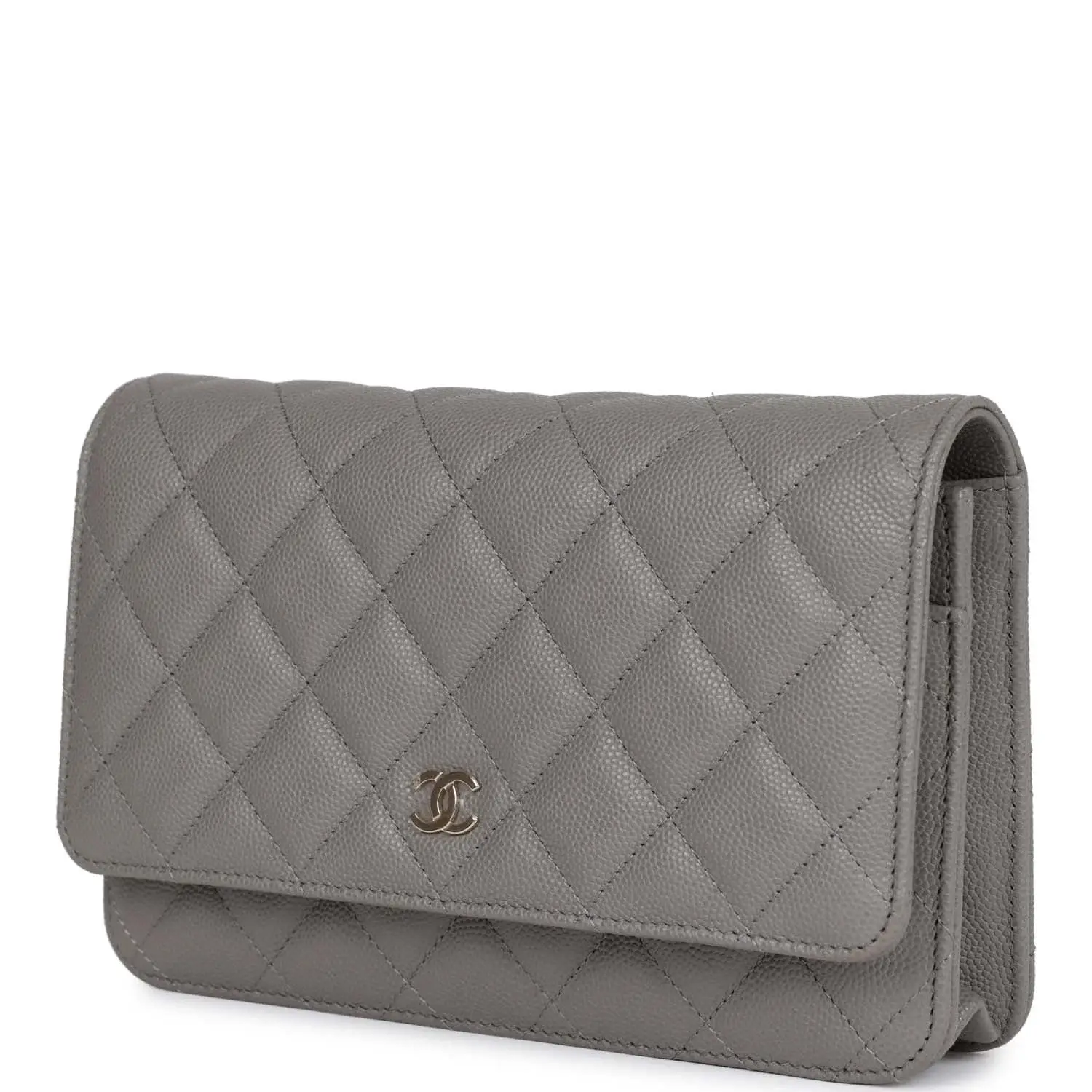 CC Wallet on Chain WOC Grey Caviar Light Gold Hardware - image 2