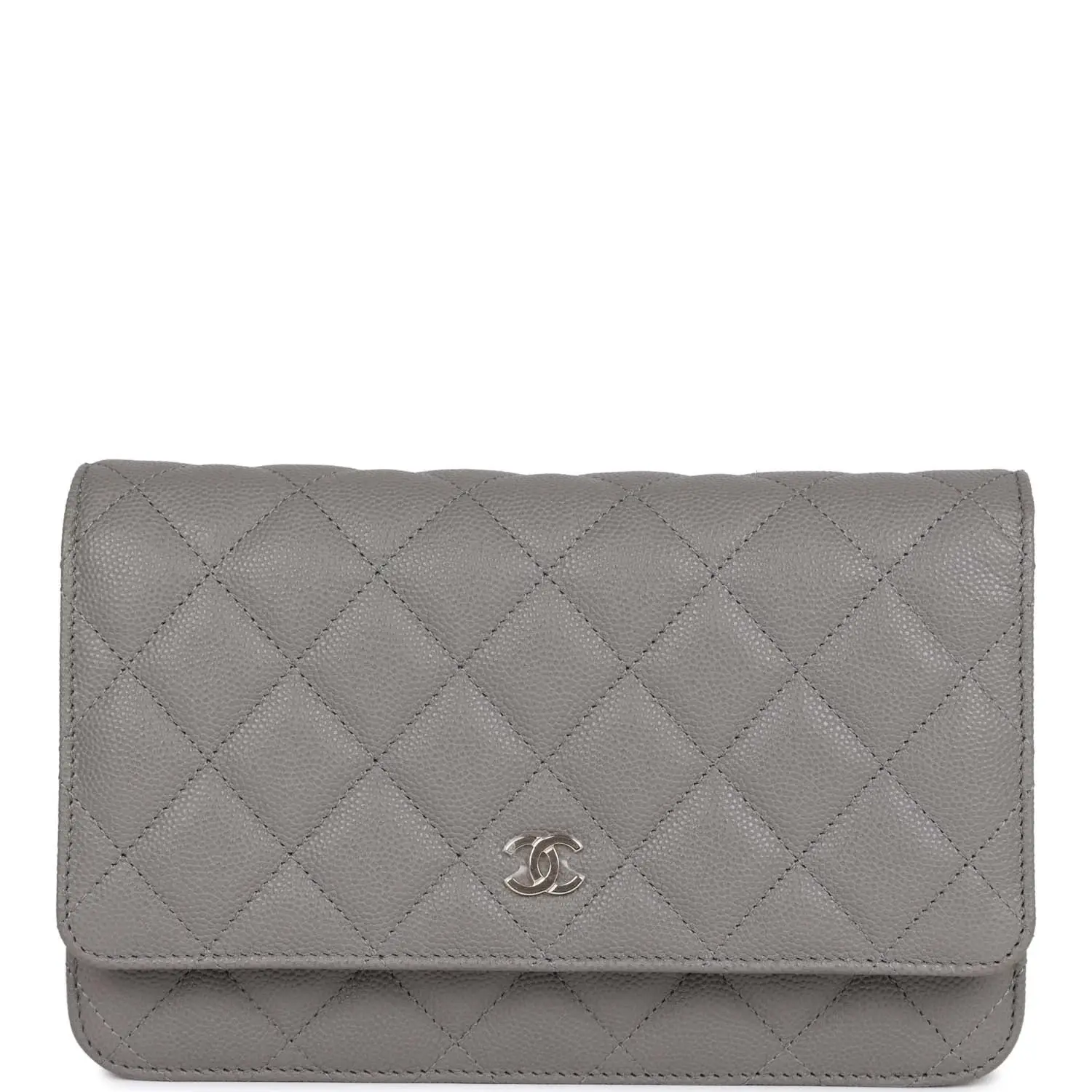 CC Wallet on Chain WOC Grey Caviar Light Gold Hardware - image 1