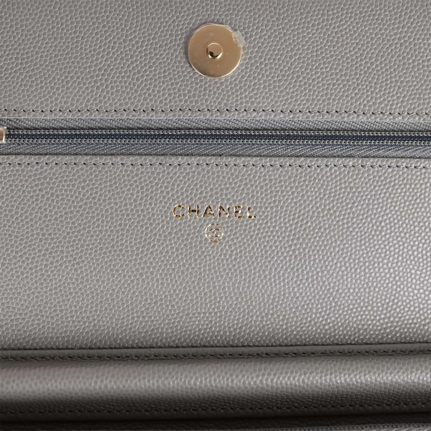 CC Wallet on Chain WOC Grey Caviar Light Gold Hardware - image 8