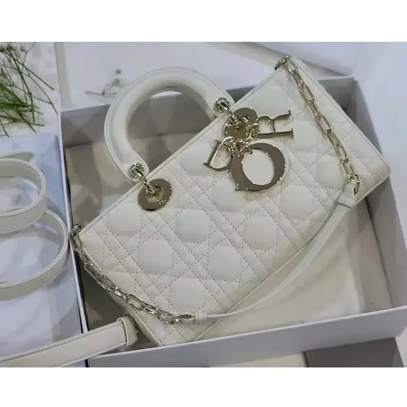 CD Women CD Lady D-Joy Bag Latte Cannage Lambskin - image 13