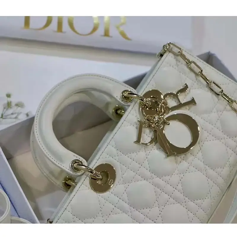 CD Women CD Lady D-Joy Bag Latte Cannage Lambskin - image 15