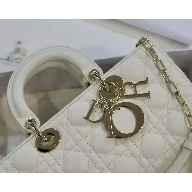 CD Women CD Lady D-Joy Bag Latte Cannage Lambskin - image 5