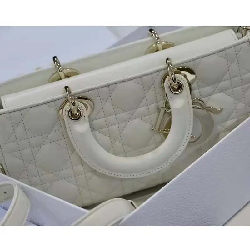 CD Women CD Lady D-Joy Bag Latte Cannage Lambskin - image 6