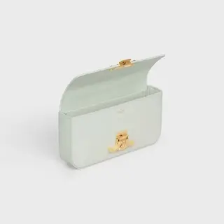 CHAIN SHOULDER BAG TRIOMPHE IN SHINY CALFSKIN JADE - image 2