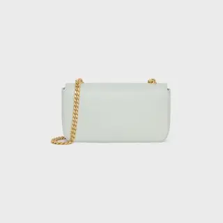 CHAIN SHOULDER BAG TRIOMPHE IN SHINY CALFSKIN JADE - image 3