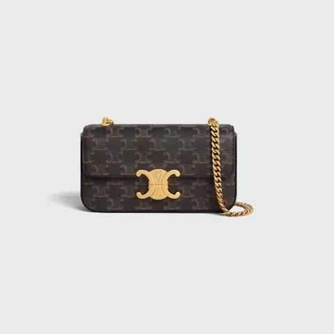CHAIN SHOULDER BAG TRIOMPHE IN TRIOMPHE CANVAS TAN - image 1