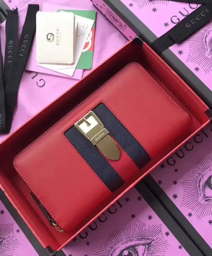 GG Sylvie leather zip around wallet 476083 - image 2