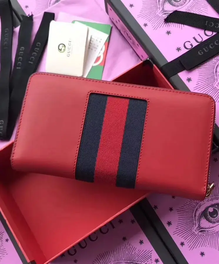 GG Sylvie leather zip around wallet 476083 - image 4
