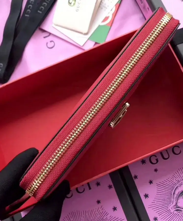 GG Sylvie leather zip around wallet 476083 - image 7