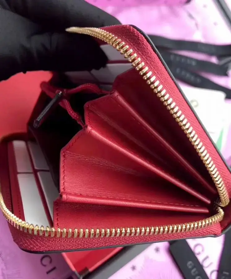 GG Sylvie leather zip around wallet 476083 - image 9