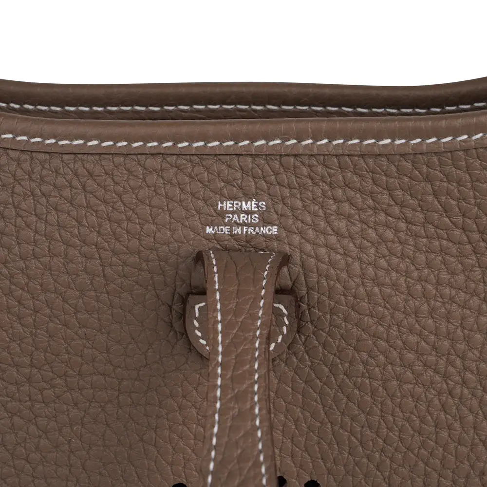 H Evelyne TPM Etoupe Clemence silver Hardware - image 8