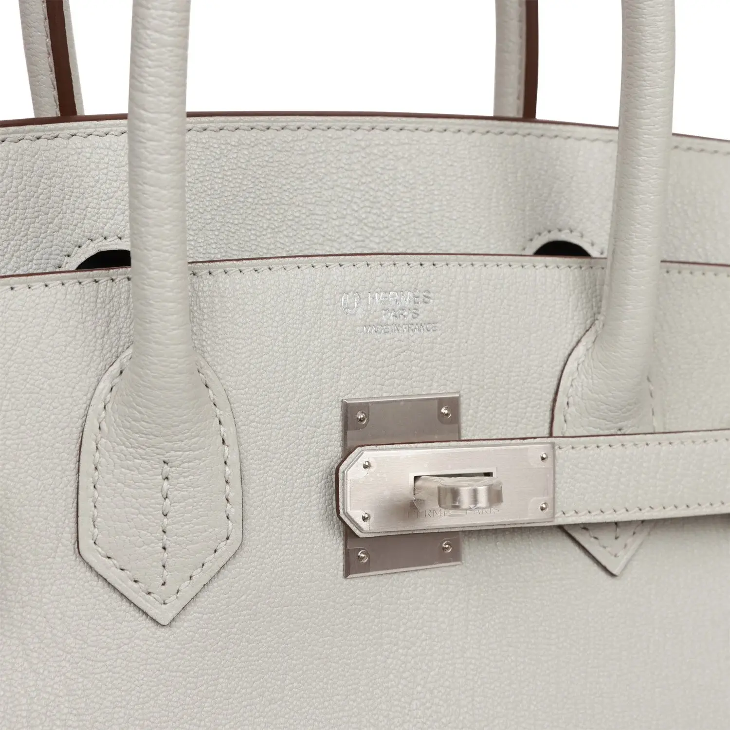 H Special Order (HSS) Birkin 30 Gris Perle Verso Chevre Brushed Palladium Hardware - image 8