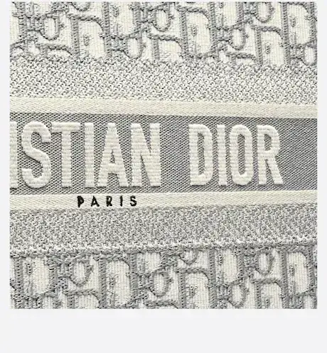 LARGE D BOOK TOTE Gray D Oblique Embroidery (42 x 35 x 18.5 cm) - image 2