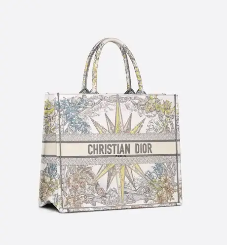 LARGE D BOOK TOTE White Multicolor R::ve d’Infini Embroidery (42 x 35 x 18.5 cm) - image 3