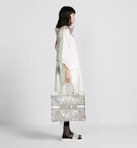 LARGE D BOOK TOTE White Multicolor R::ve d’Infini Embroidery (42 x 35 x 18.5 cm) - image 5