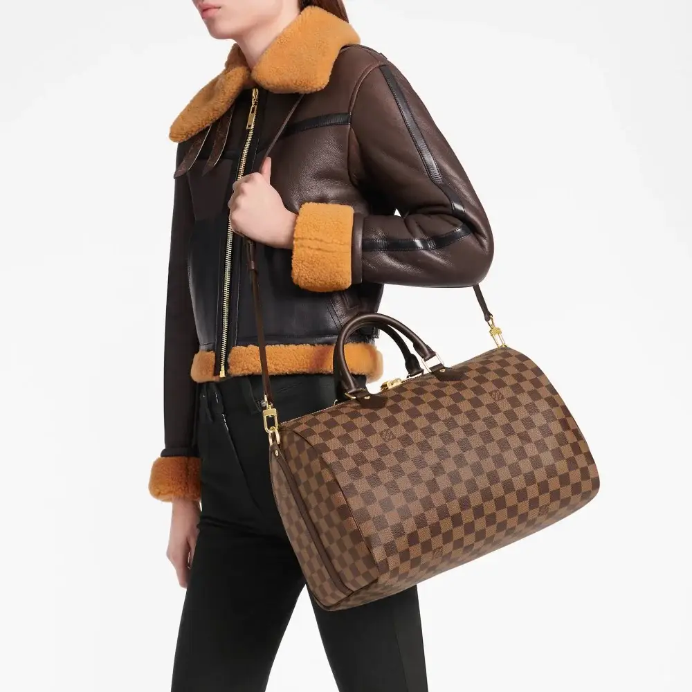 L Damier Ebene Canvas Speedy Bandouliere 35 N41366 - image 4