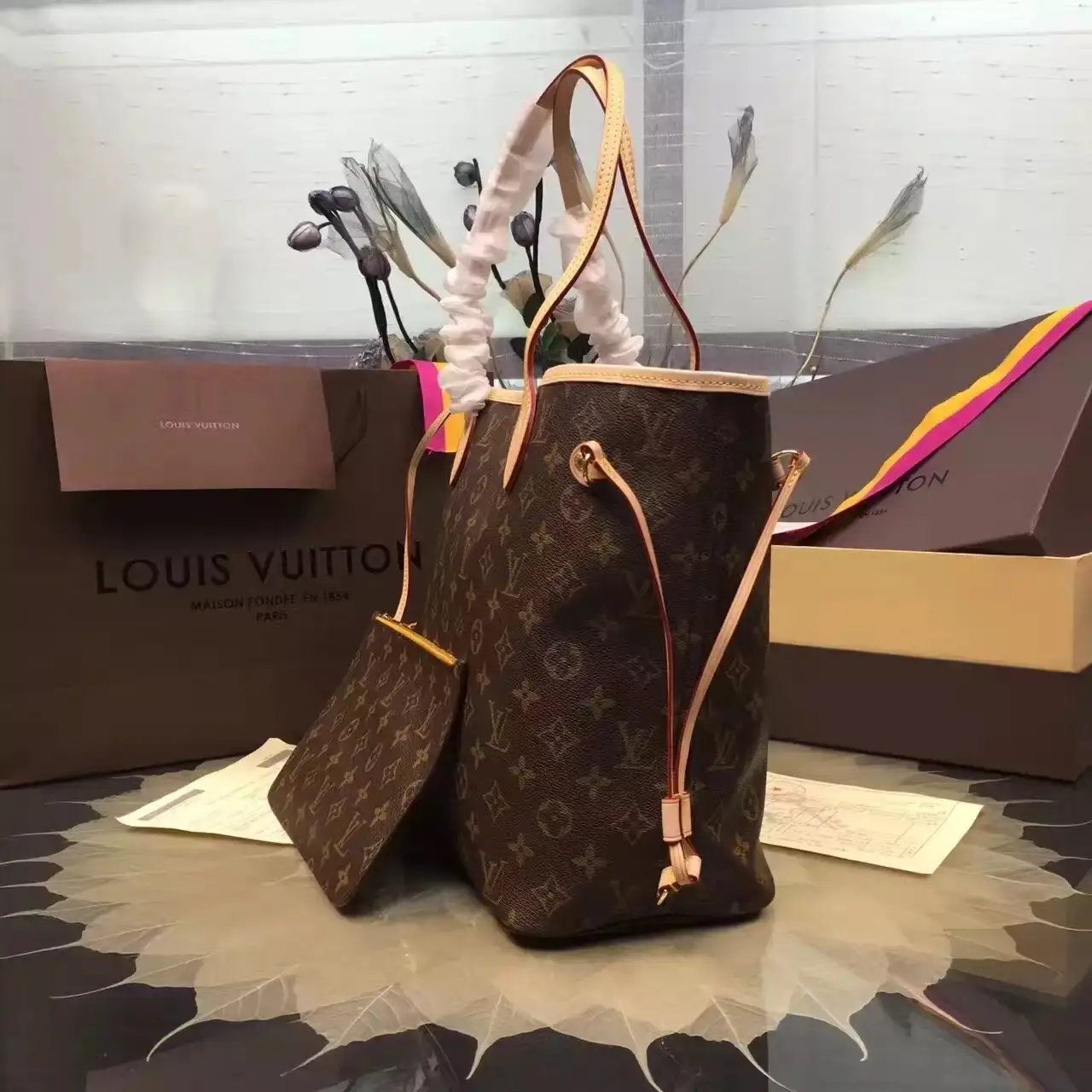 L Neverfull MM Bag Monogram Canvas M40997 - image 2