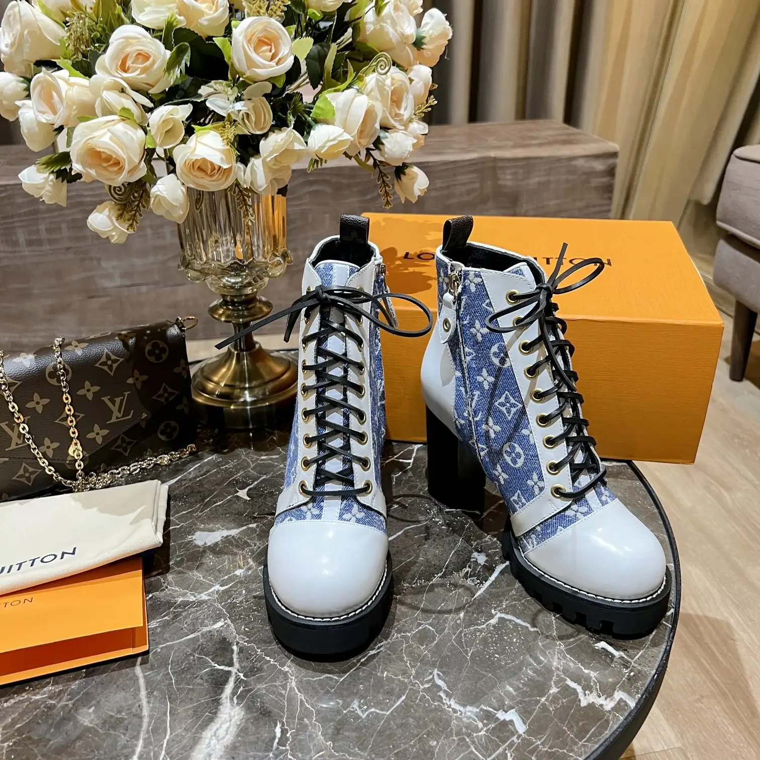 L Women’s Star Trail Ankle Boot Blue For Women L - image 7