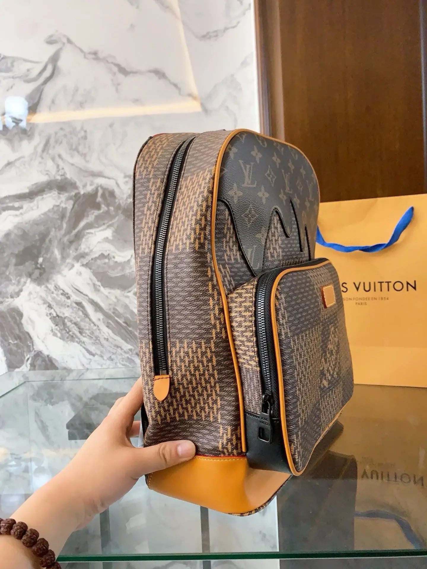Louis × NIGO new arrival men backpack bag size: 38-29-13cm - image 9