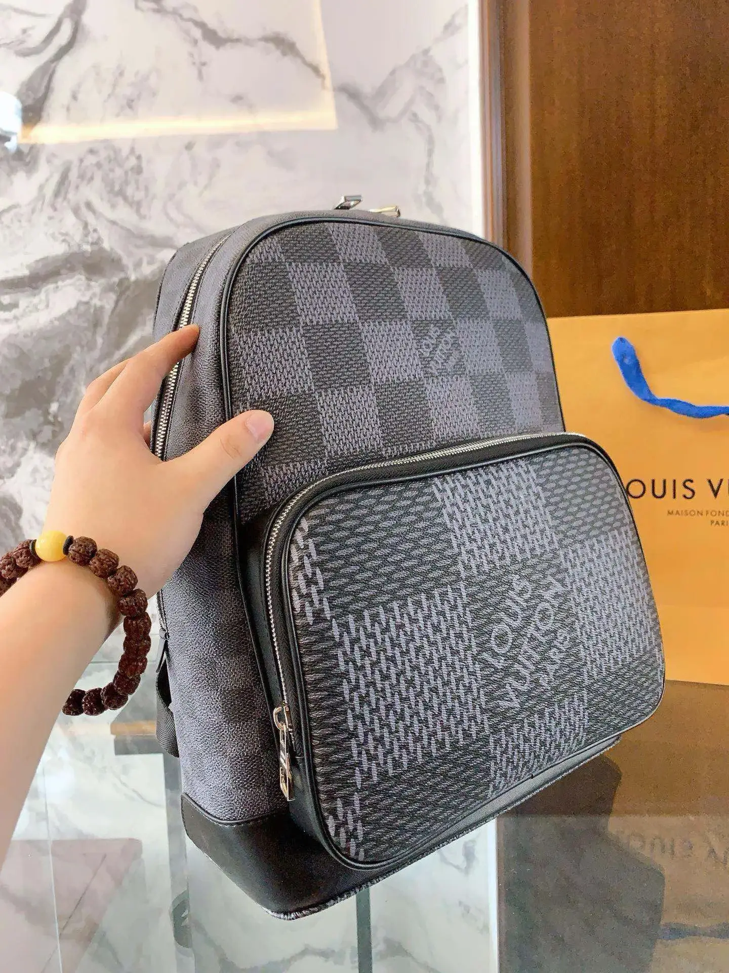 Louis × NIGO new arrival men backpack bag size: 38-29-13cm - image 2