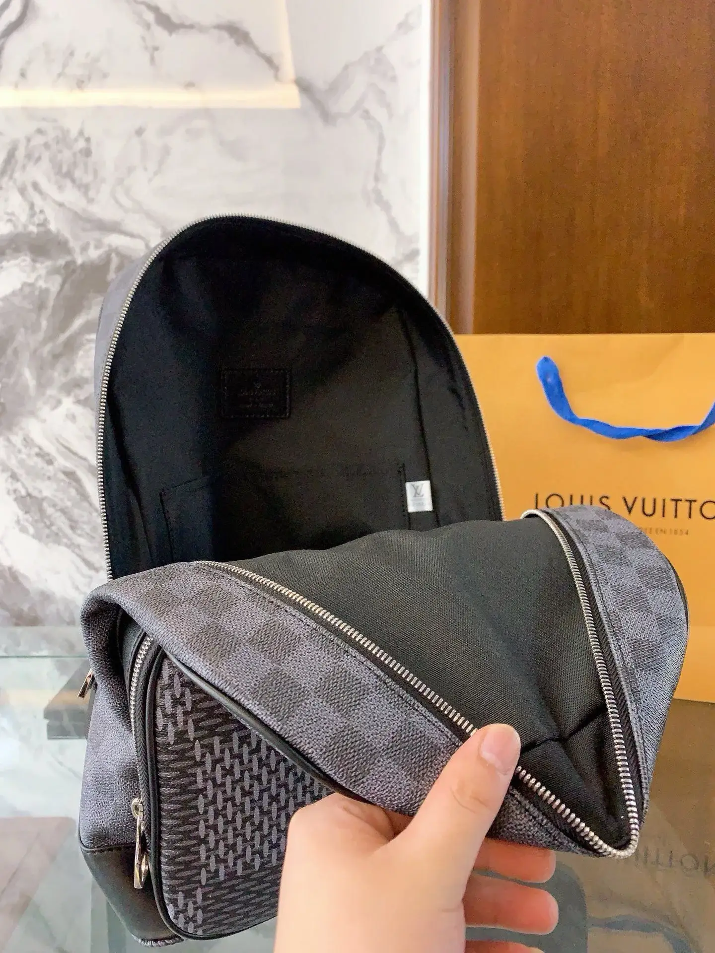 Louis × NIGO new arrival men backpack bag size: 38-29-13cm - image 8