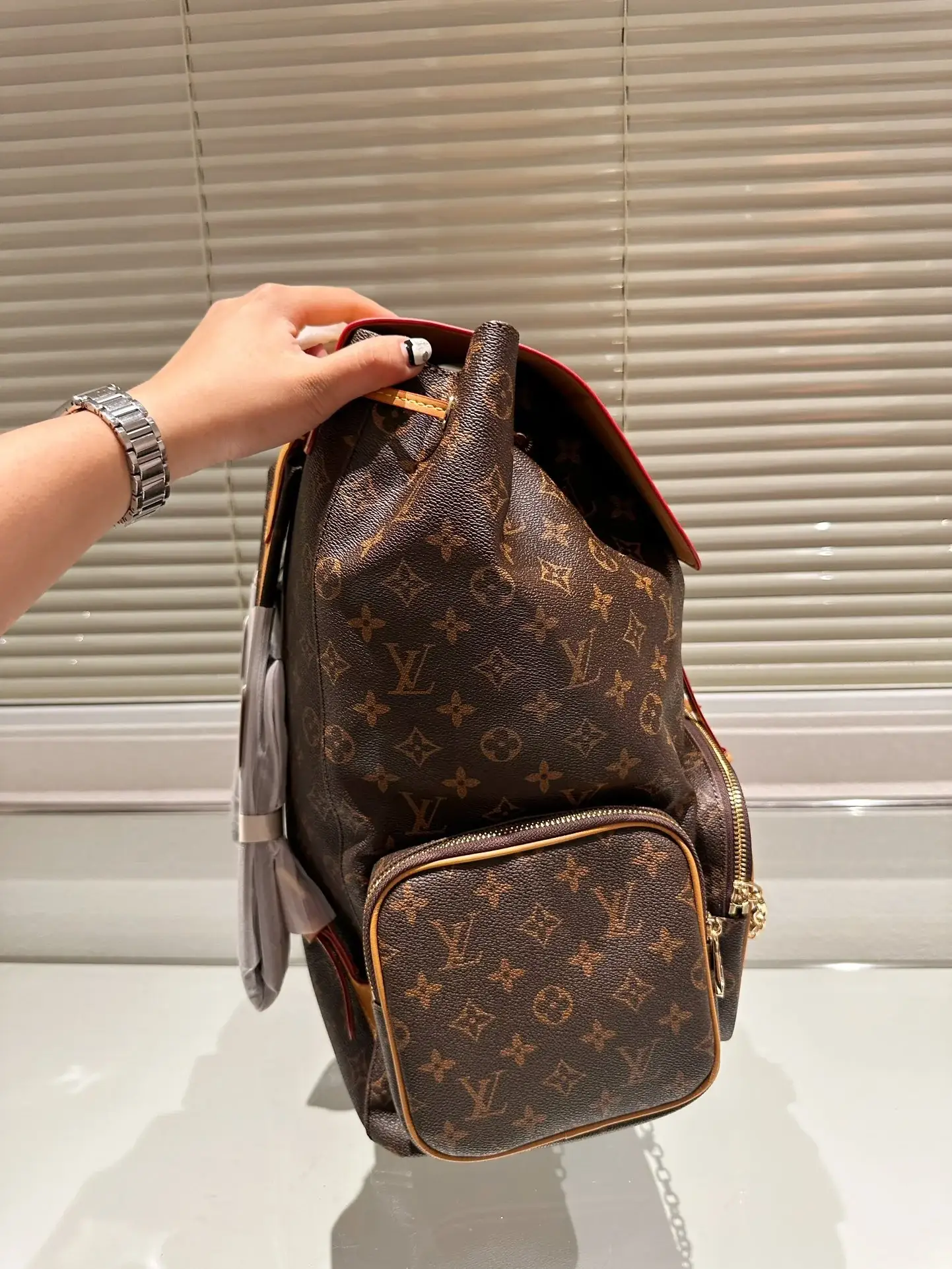 Louis Petite Malle Monogram backpack bag size : 37*45 cm - image 8