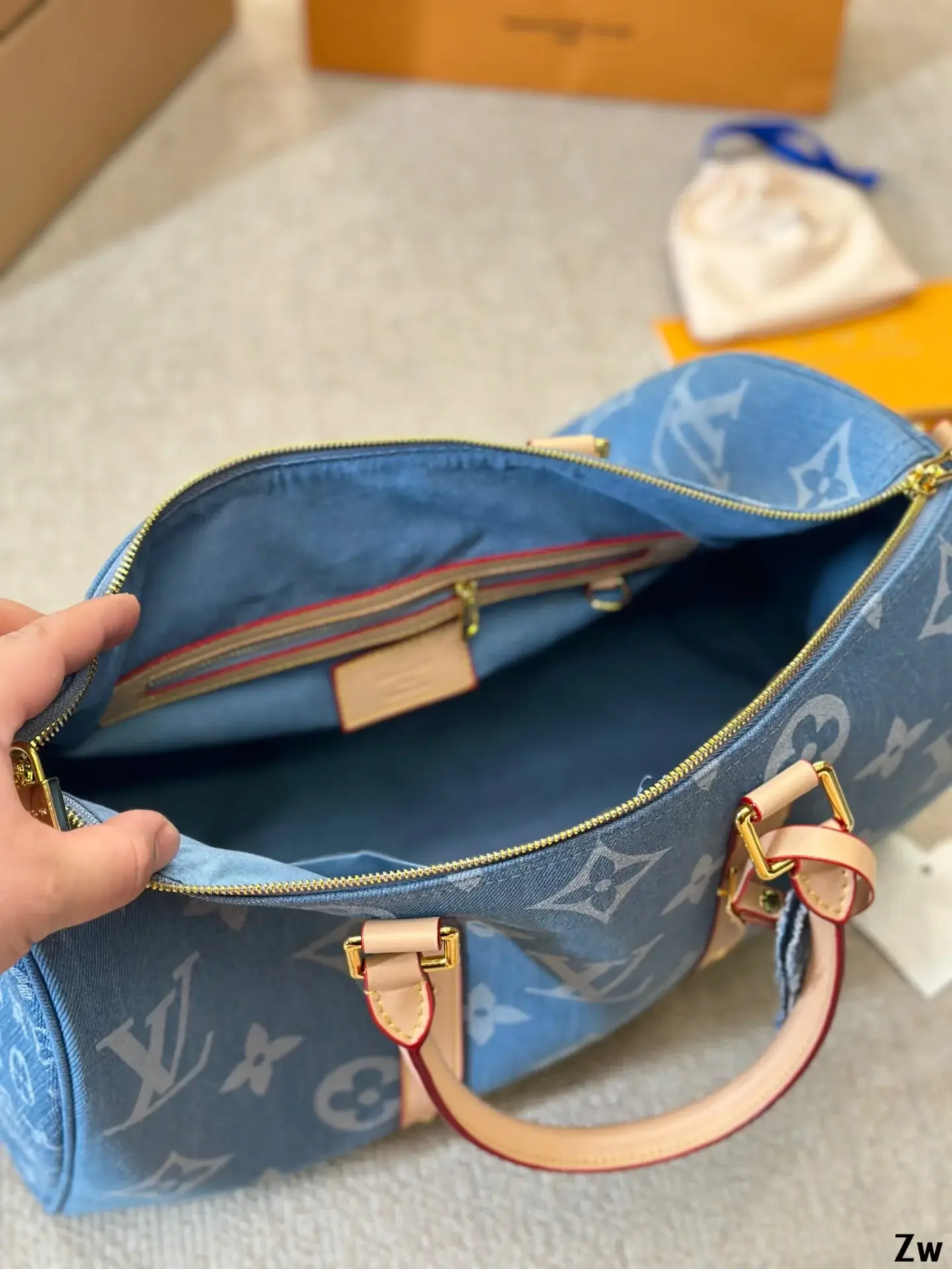 Louis Speedy nano Denim bag - image 3