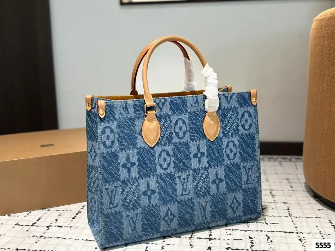 Louis new arrival Onthego denim tote bag size: 35*28*14 cm - image 9