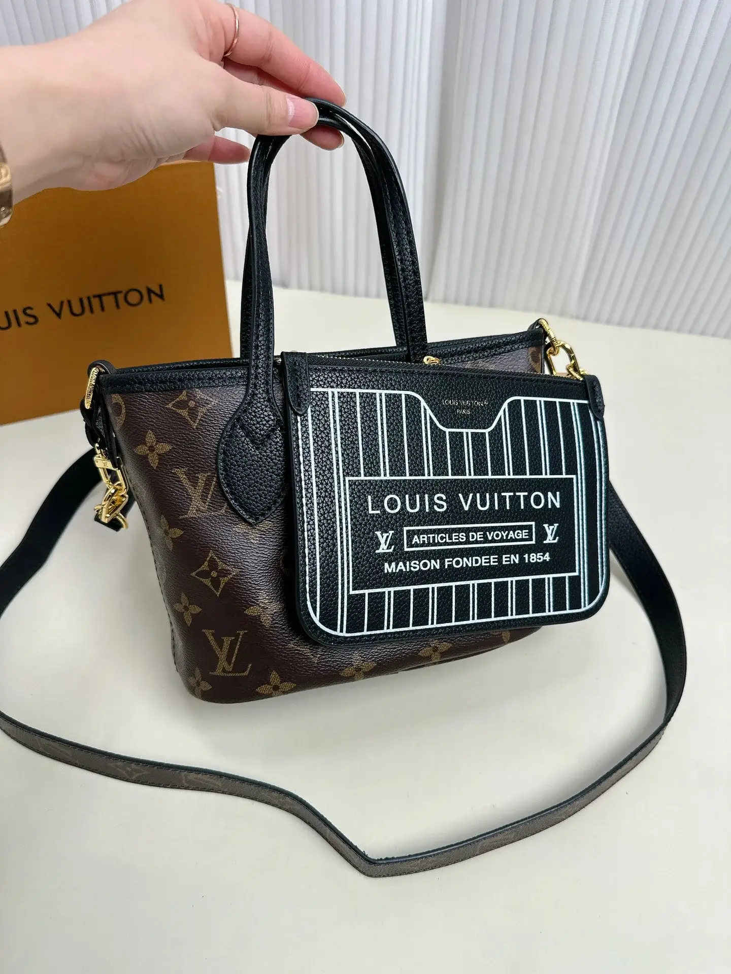 Louis new arrival neverful BB tote bag small size: 16.5*11*26.5cm - image 2