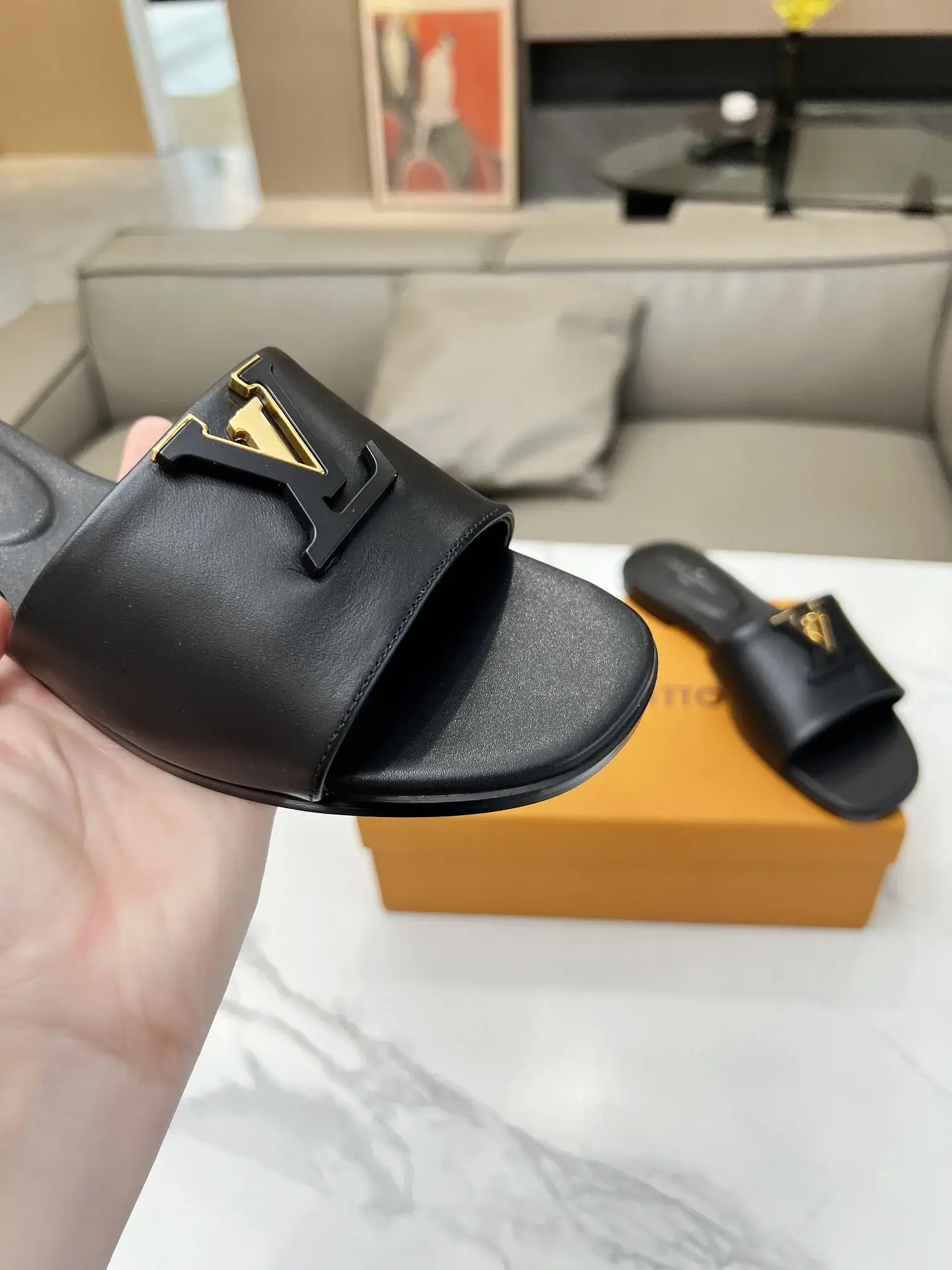 Louis new arrival women slippers heels 4.5cm - image 12