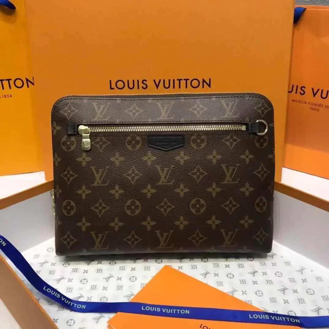 Louis new pouch damier graphite bag size： 21.0 x 27.0 x 5.0 cm - View 1