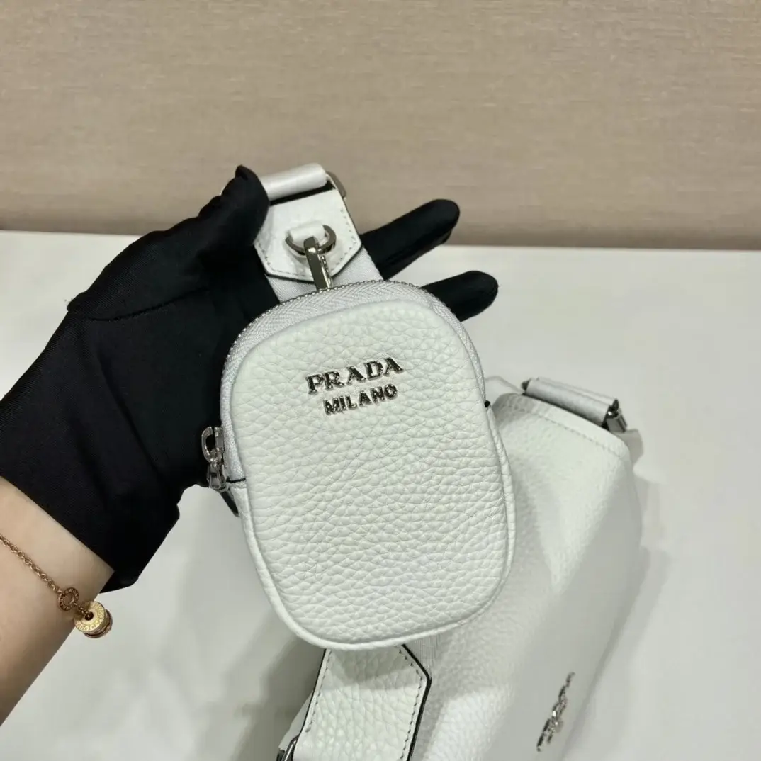 Pra Shoulder Bag White For Women, Women’s Bags 8.6in/22cm - image 7